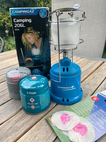 Campingaz tafellamp 206L met prikblikjes beschikbaar voor biedingen
