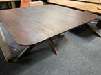 Tafel kanzu vierkant 150x150 afgeronde hoeken houten matrix, Ophalen, 150 tot 200 cm, Vierkant, Nieuw