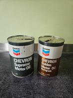 Chevron Olieblik 1 Liter Vintage garageblik, Ophalen of Verzenden, Gebruikt