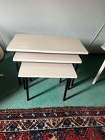 3 Inschuif Tafeltjes, Ophalen, Gebruikt, Minder dan 50 cm, Rechthoekig