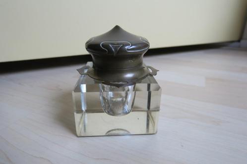Grote Art Deco inktpot, Antiek en Kunst, Antiek | Glas en Kristal, Verzenden