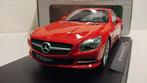 Mercedes Benz SL 500 closed top tango red Welly 1:18 KRD, Ophalen of Verzenden, Zo goed als nieuw, Auto, Welly