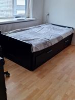 Ikea Brimnes bed zwart, Huis en Inrichting, Slaapkamer | Bedden, Gebruikt, Hout, Zwart, Ophalen