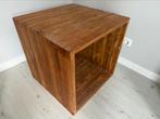 Opberg bijzet kubus massief teak hout 60x60cm, Huis en Inrichting, Ophalen, 50 tot 100 cm, 50 tot 75 cm, Teakhout