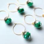 Wijnglas bedels | Wijnglasringen Kerstballen - Set van 6, Huis en Inrichting, Ophalen of Verzenden, Nieuw