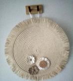 Unieke bloem wandhanger naturel beige boho, Ophalen, Nieuw