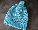 Gehaakte Muts met Pompon - Lichtblauw, Ophalen of Verzenden, Nieuw, Muts