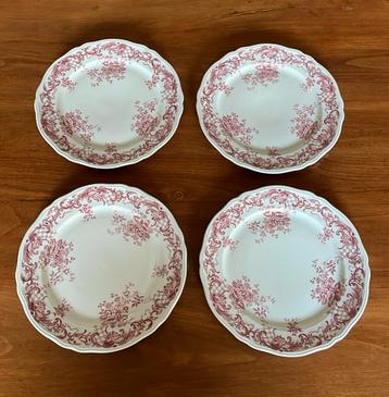 4 Villeroy & Boch Valeria rood dinerborden beschikbaar voor biedingen