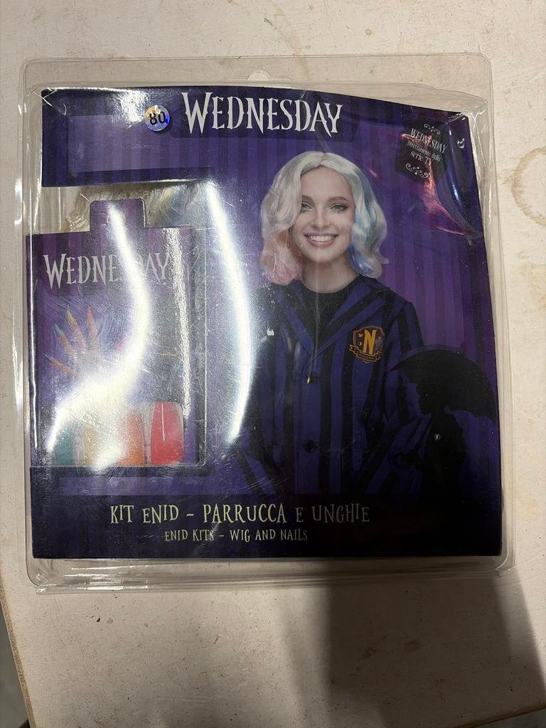 Carnaval Wednesday Enid Pruik en Nagels Carnaval, Ophalen of Verzenden, Nieuw, 170 of groter, Meisje