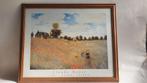 Claude Monet - Poppy Field, grote ingelijste poster. S41, Tweedehands verkoop, Tweedehands verkoop, Gebruikt, Ophalen of Verzenden