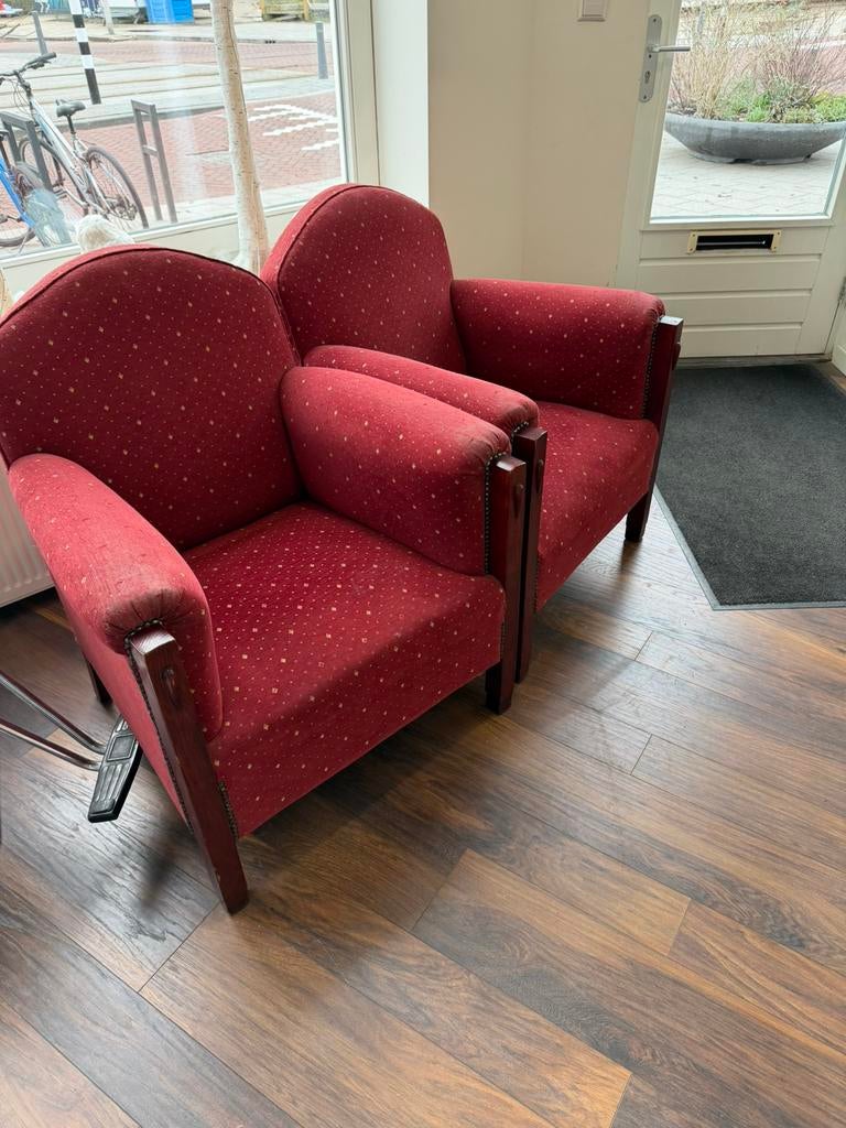2 art deco amsterdamse school fauteuils, Ophalen