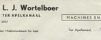 TER APELKANAAL Fa L.J. WORTELBOER 1974, Verzamelen, Ophalen of Verzenden, Gebruikt, Overige typen