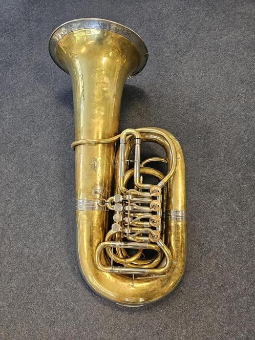 Gebr. Alexander Mainz mod. 164 6/4 Prof. Kaiser Bes Bas Tuba, Muziek en Instrumenten, Blaasinstrumenten | Tuba's, Gebruikt, Bes-tuba
