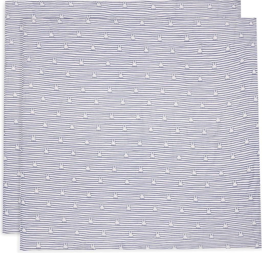 Jollein Nijntje 2xHydrofiele Doek - 115x115cm - Miffy Stripe, Verzenden, Nieuw, Overige typen, Nijntje