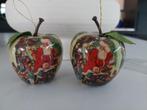 Vintage papier maché kerstballen, appel, Ophalen of Verzenden, Nieuw