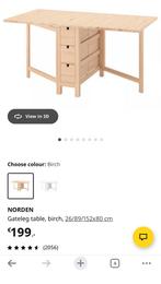 Zeer gooed ikea Norden tafel, Huis en Inrichting, Tafels | Eettafels, Ophalen, 100 tot 150 cm, 50 tot 100 cm, Zo goed als nieuw