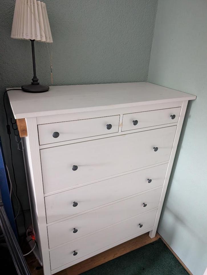 Ikea Hemnes ladekast mat-wit, Huis en Inrichting, Kasten | Ladekasten, Gebruikt, 100 tot 150 cm, 100 tot 150 cm, 50 tot 75 cm