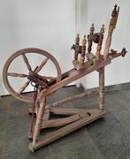 Houten spinnewiel, Hobby en Vrije tijd, Spinnewielen en Spinnen, Ophalen, Gebruikt, Spinnewiel