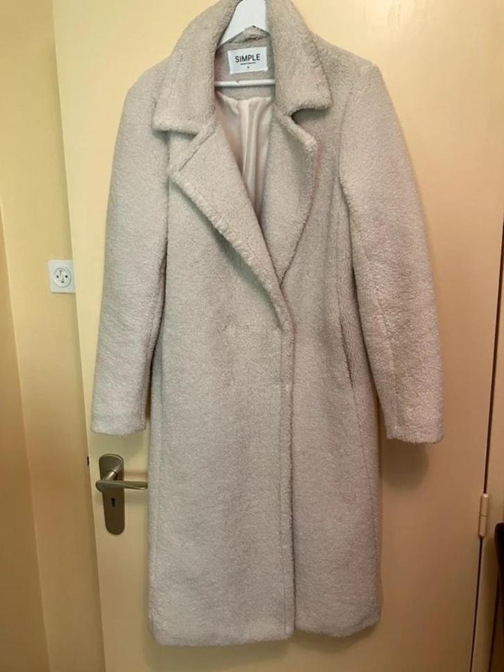 SIMPLE, winterjas maat S, cremekleurig, ivoorwit, Kleding | Dames, Jassen | Winter, Gedragen, Maat 36 (S), Beige, Ophalen of Verzenden