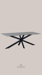 Eettafel met keramiekblad 150x80x76cm GRIJS, Ophalen