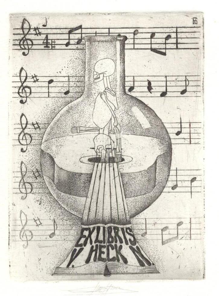 1930 Ex Libris België : Guy van Assche, 1979, Antiek en Kunst, Kunst | Etsen en Gravures, Verzenden