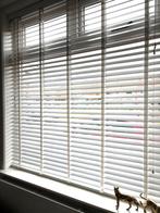 Houten witte jaloezieën, Ophalen, Zo goed als nieuw, Wit, 100 tot 150 cm