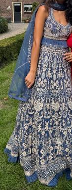 Blauwe lehenga, Kleding | Dames, Gelegenheidskleding, Ophalen of Verzenden, Zo goed als nieuw, Blauw, Galajurk