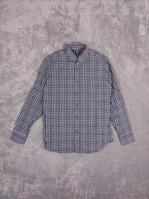 Paul & Shark Overhemd 41 L Geruit Marine Blauw, Kleding | Heren, Overhemden, Zo goed als nieuw, Halswijdte 41/42 (L), Blauw, Ophalen of Verzenden