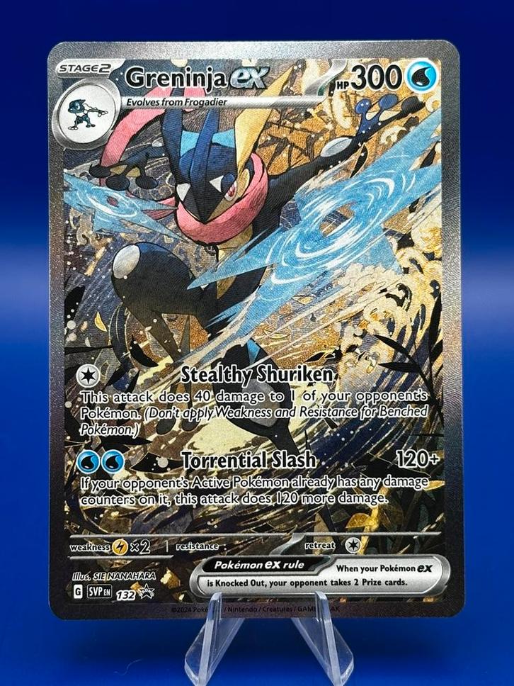 Greninja ex 132 SVP, Hobby en Vrije tijd, Verzamelkaartspellen | Pokémon, Nieuw, Losse kaart, Foil, Ophalen of Verzenden