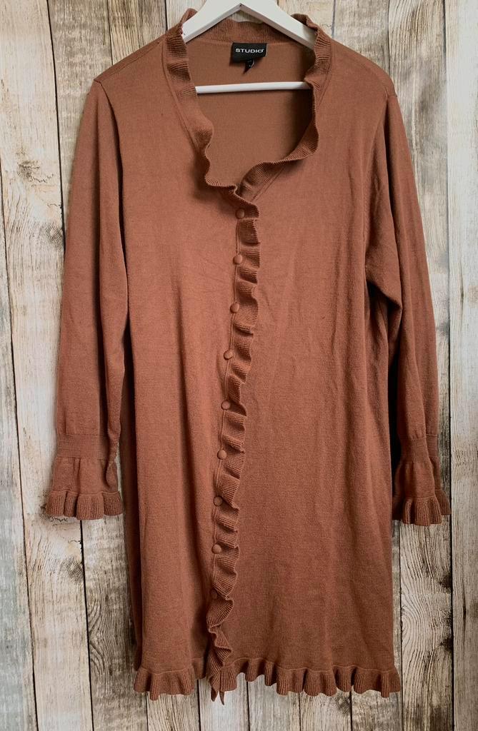 Nieuw Studio super mooi bruin lang vest (Maat 42/44), Kleding | Dames, Truien en Vesten, Nieuw, Maat 42/44 (L), Bruin, Verzenden