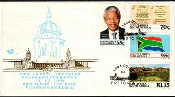 Envelop; Inauguratie President Nelson Mandela 10-5-1994      beschikbaar voor biedingen