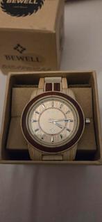 Prachtig houten horloge., Ophalen of Verzenden, Zo goed als nieuw, Leer, Overige merken