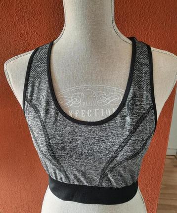 Sporttop/BH grijs zwart maat S/M beschikbaar voor biedingen