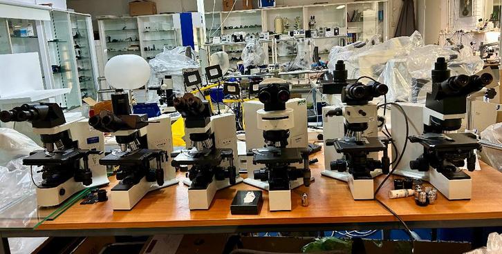 Olympus BX microscopen, Audio, Tv en Foto, Optische apparatuur | Microscopen, Zo goed als nieuw, Biologische microscoop, 400x tot 1000x