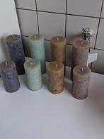 8 rustieke stomp gekleurde kaarsen nieuw, Overige materialen, Overige kleuren, Nieuw, Ophalen of Verzenden