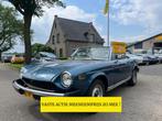 Fiat 124 1800 Sport Spider NL KENTEKEN, SCHUURVONDST, RIJDEN, Auto's, Zwart, Cabriolet, Blauw, Leder