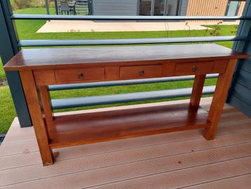 Sidetable 160 x 40 x 80 teak beschikbaar voor biedingen