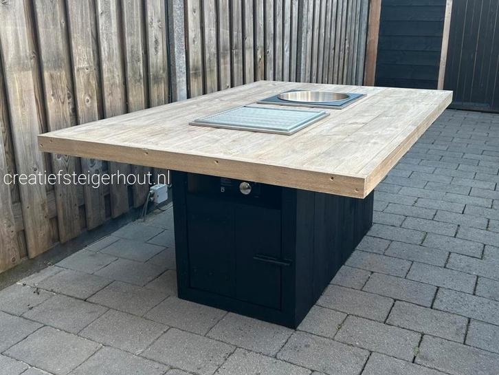BBQ-tafel gasbarbecue en drankelement ingebouwd in tafel, Tuin en Terras, Gasbarbecues, Nieuw, Ophalen of Verzenden
