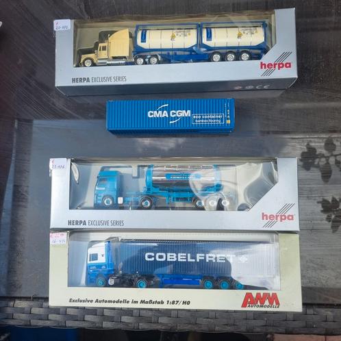 BIER EN CONTAINERS 1:87-H0, Hobby en Vrije tijd, Modeltreinen | H0, Zo goed als nieuw, Wagon, Wisselstroom, Overige merken, Ophalen of Verzenden