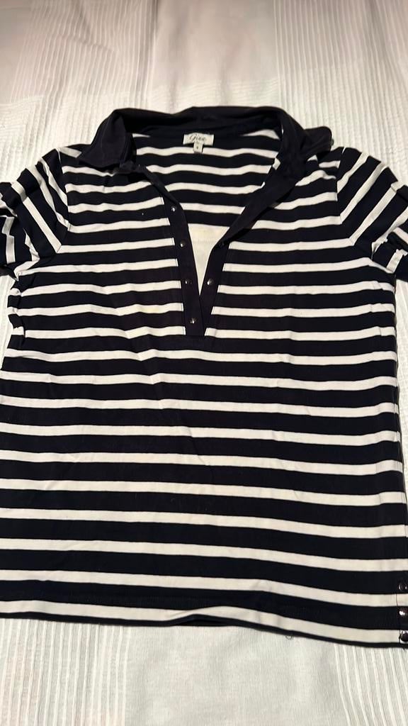 Prachtige kwaliteit polo Gina S, Zwart, Ophalen of Verzenden, Zo goed als nieuw, Korte mouw