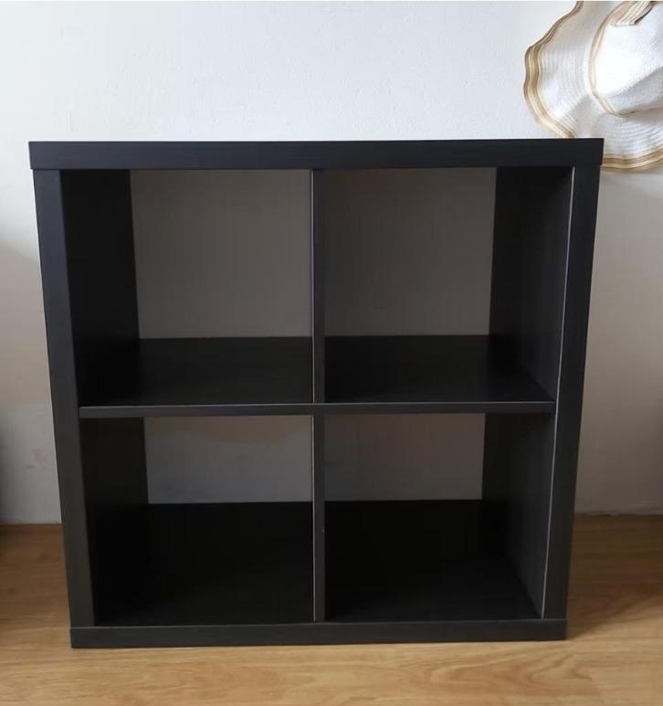 Kallax 4 vaks open kast vakkenkast 2x2 zwart Ikea, Huis en Inrichting, Kasten | Ladekasten, Zo goed als nieuw, Minder dan 100 cm