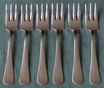 Nr K266: 6 Verzilverde Hollands Glad taartvorkjes Sola 100, Ophalen of Verzenden