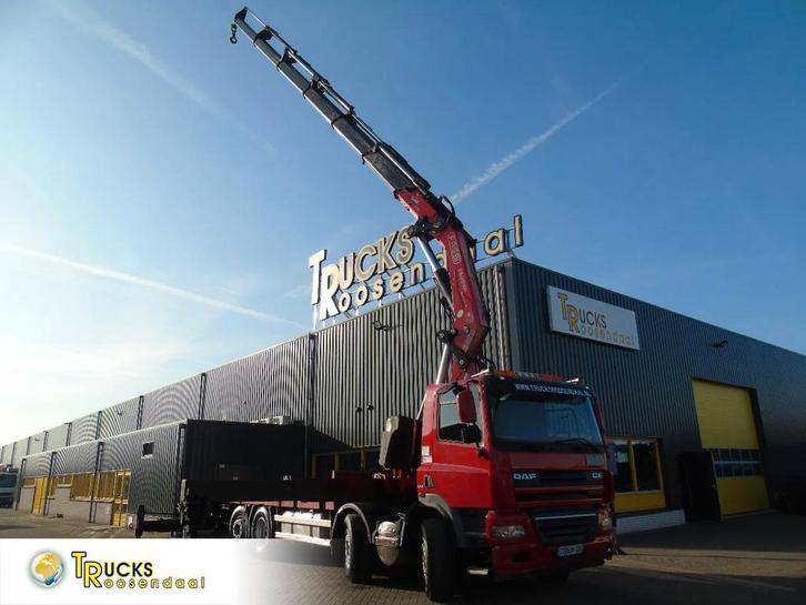 DAF CF 85.510 + FASSI 80TON 6x + 8X2 + EURO 5 + REMOTE, Auto's, Vrachtwagens, Bedrijf, ABS, Airconditioning, Centrale vergrendeling