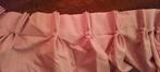 Vintage zalm roze achtige parelmoer gordijnen iets streepje, Ophalen, Zo goed als nieuw, 200 cm of meer, 200 cm of meer