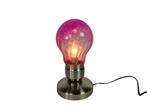 Intergamma 'Wire Pink Glas' - Bulb lamp - roze - tafellamp, Huis en Inrichting, Lampen | Tafellampen, Gebruikt, Ophalen of Verzenden