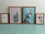 Desenio POSTER meisje 2x (21x30cm) 2x (13x18),giraffe,cactus, Ophalen, Zo goed als nieuw, Wanddecoratie