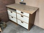 Werkbank van keukenblok met lades, Ophalen, Gebruikt, 120 tot 170 cm