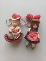 vintage jaren 50 -  2 poppen / poppetjes, Kinderen en Baby's, Speelgoed | Poppen, Ophalen of Verzenden, Gebruikt, Overige typen