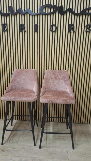 barstoelen rose chanille 2 stuks model Brooke van Richmond beschikbaar voor biedingen