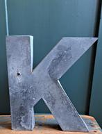 Vintage reclame letter K van zink., Ophalen of Verzenden, Gebruikt